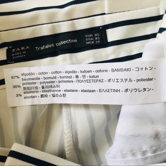 ZARA Striped Paperbag Shorts - Picture 5 of 9